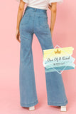 Flying Tomato Tie-Front Flare Leg Jeans
