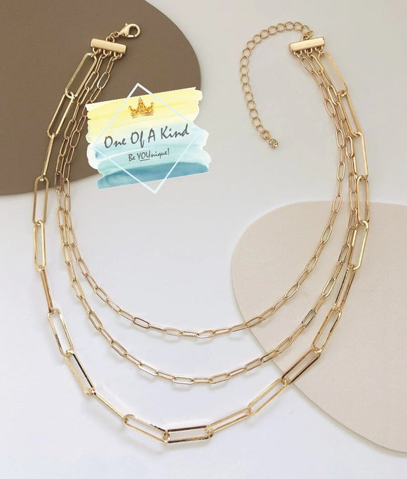 3-strand Layered Chain Necklace