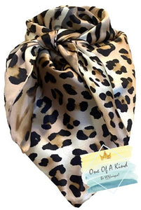 Leopard Charmeuse Silk Scarf