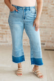 High Rise Wide Leg Crop Jeans in Medium Wash