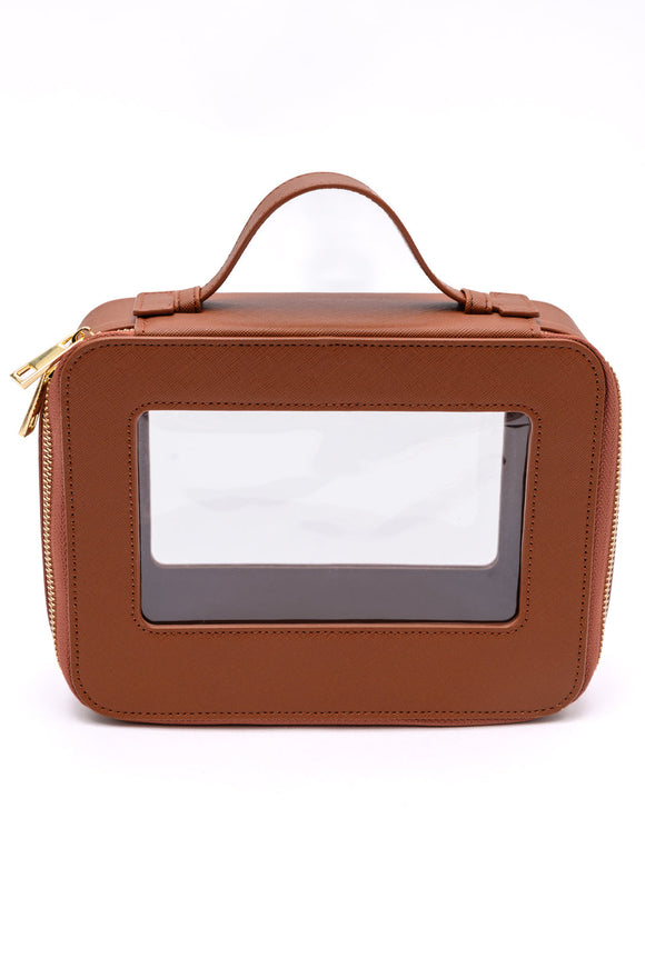 Travel Cosmetic Case in Camel