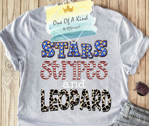 Stars Stripes and Leopard Tshirt