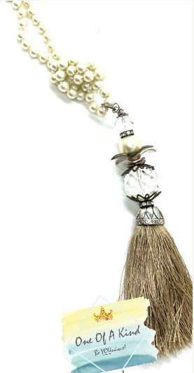 Pearl and Tassel Necklace