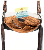 Brown Leather Fringe Crossbody Handbag