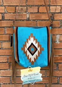 Aztec Blanket Fringe Handbag