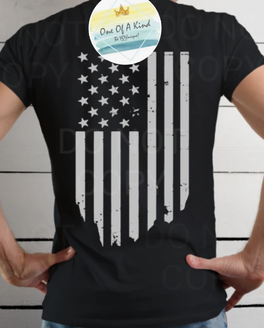 Grunge American Flag Tshirt