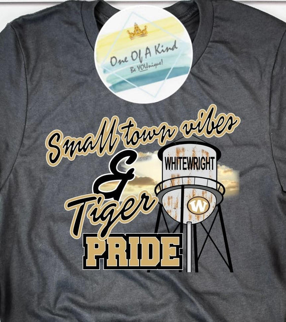 Small Town Vibes Whitewright Tigers Toddler/Youth Tshirt
