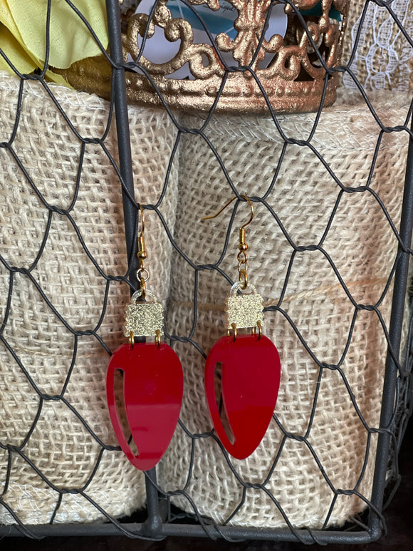 Acrylic Christmas Bulb Dangle Earrings