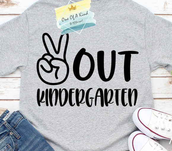 Peace Out Kindergarten Toddler/Youth Tshirt