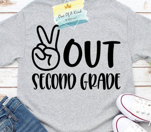 Peace Out Second Grade Tshirt