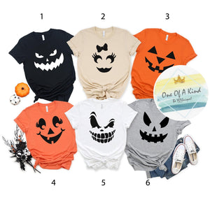 Pumpkin Face Onesie/Toddler/Youth Tshirt