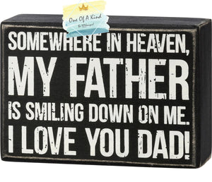I Love You Dad Box Sign