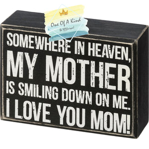 I Love You Mom Box Sign