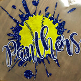 Van Alstyne Lady Panthers Softball Splat Toddler/Youth Tshirt
