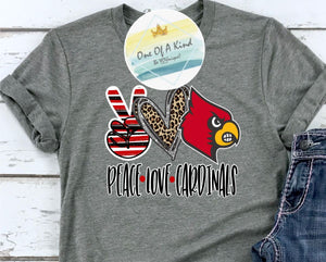 Peace Love Cardinals Tshirt