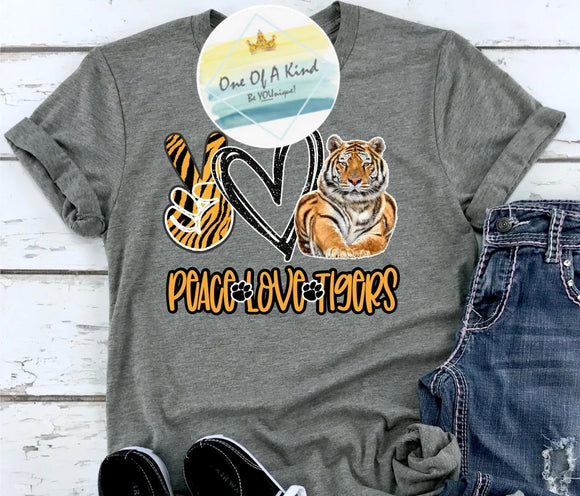 Peace Love Tigers Onesie/Toddler/Youth Tshirt