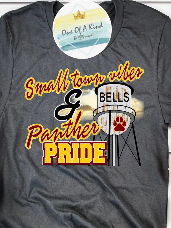 Small Town Vibes Bells Panthers Tshirt