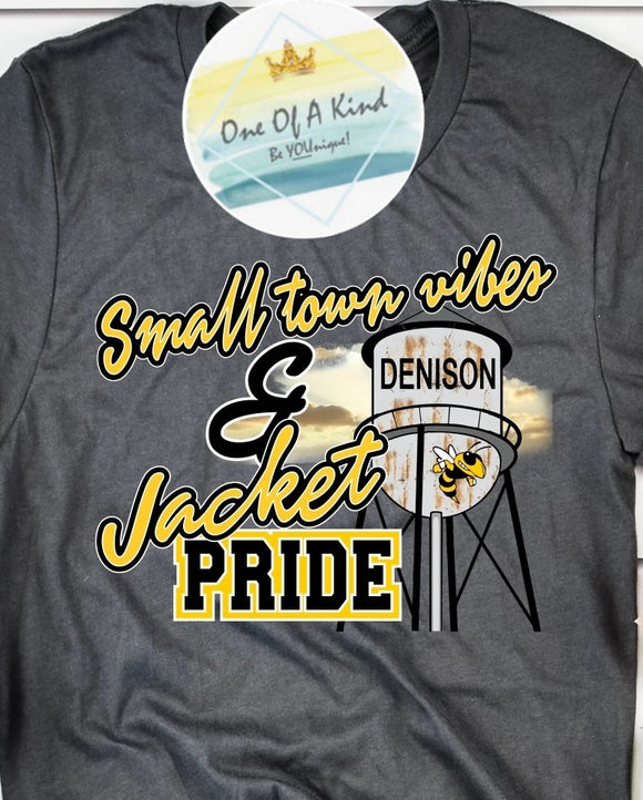 Small Town Vibes Denison Yellowjackets Tshirt