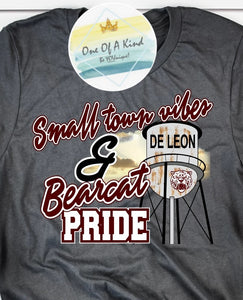Small Town Vibes De Leon Bearcats Tshirt