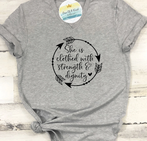 She Is Clothed In Strength Tshirt