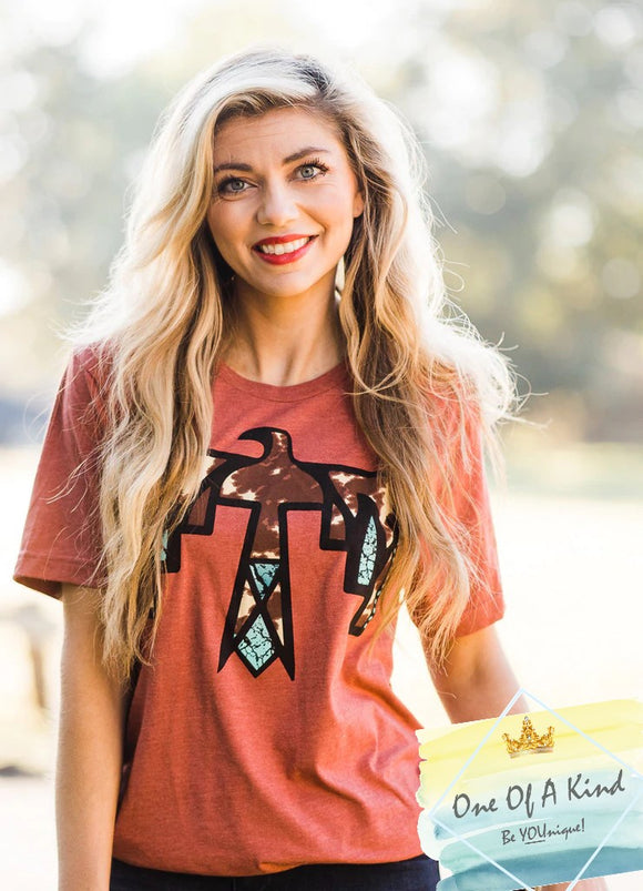 PRE-ORDER - Cow Print Thunderbird Tshirt