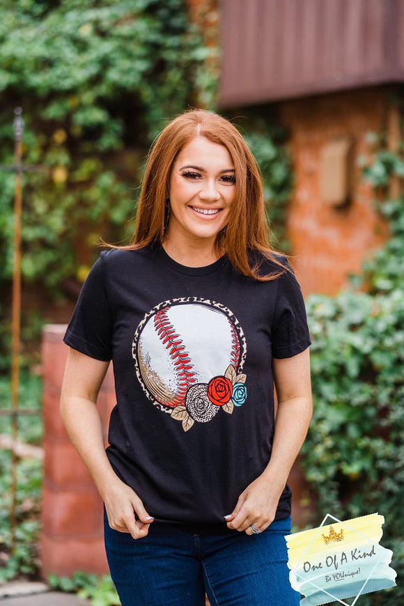 PRE-ORDER - Floral Baseball Tshirt