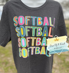 PRE-ORDER - Repeating Softball Tshirt