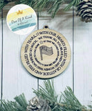 Wood Military Branch Ornament